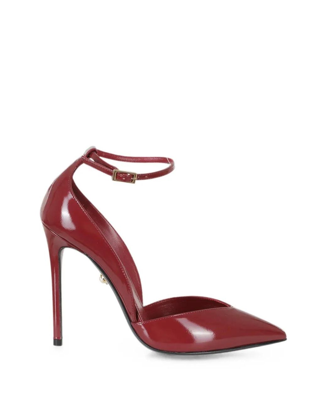 ALEVI Red Camilla Ankle-Strap Pumps