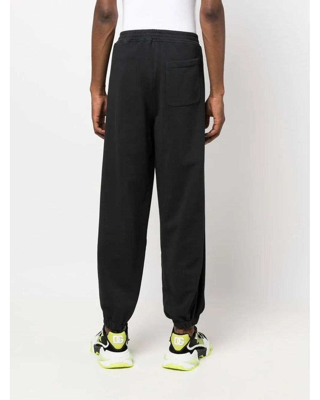 Moschino Black Logo-Print Cotton Sweatpants for men