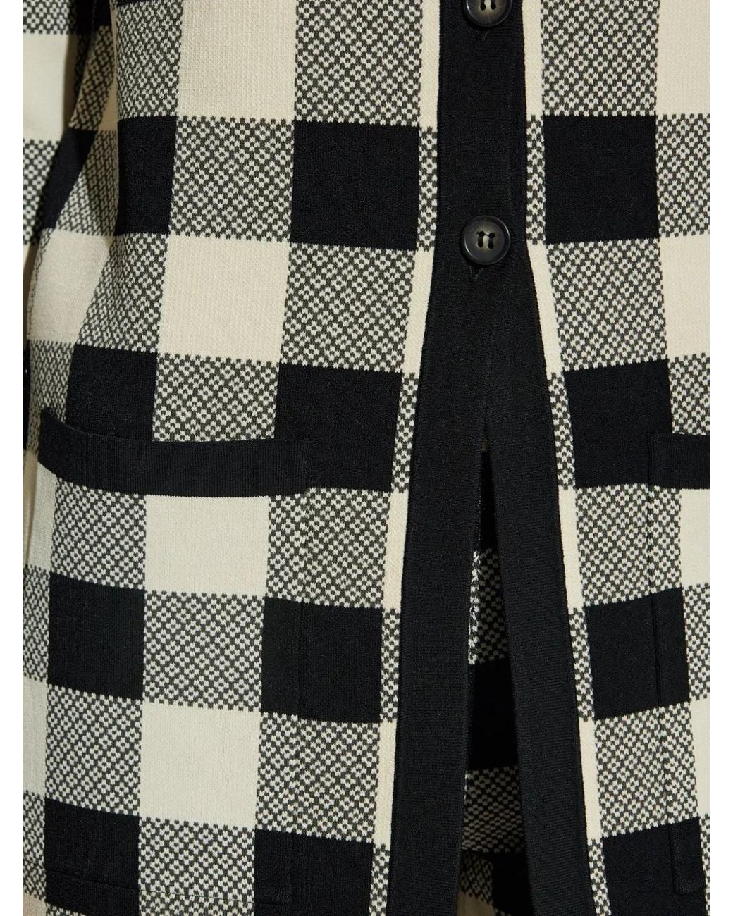 Posse Black Gingham Check Button Cardigan
