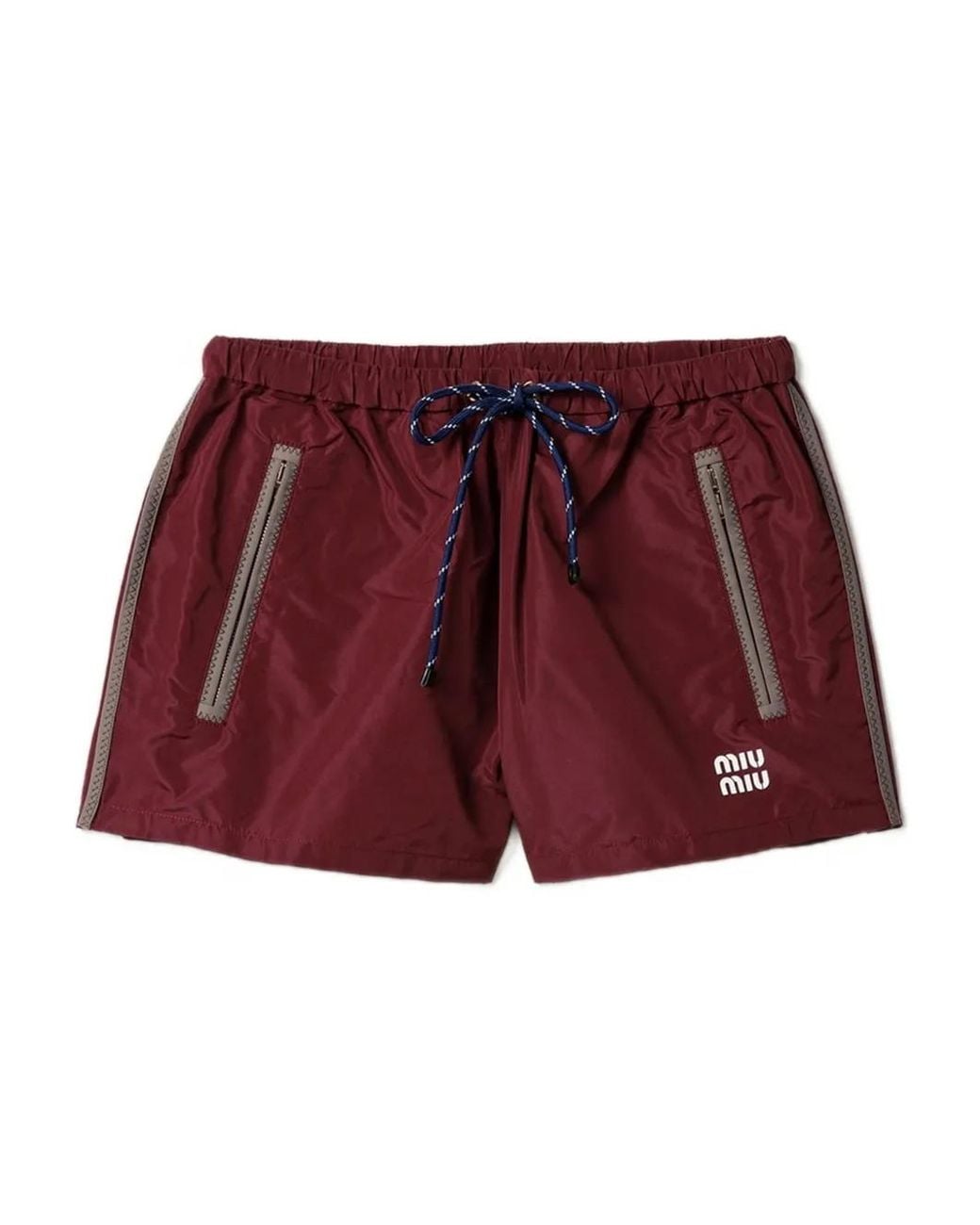 Bermudas Con Cordones Elásticos Miu Miu de color Red