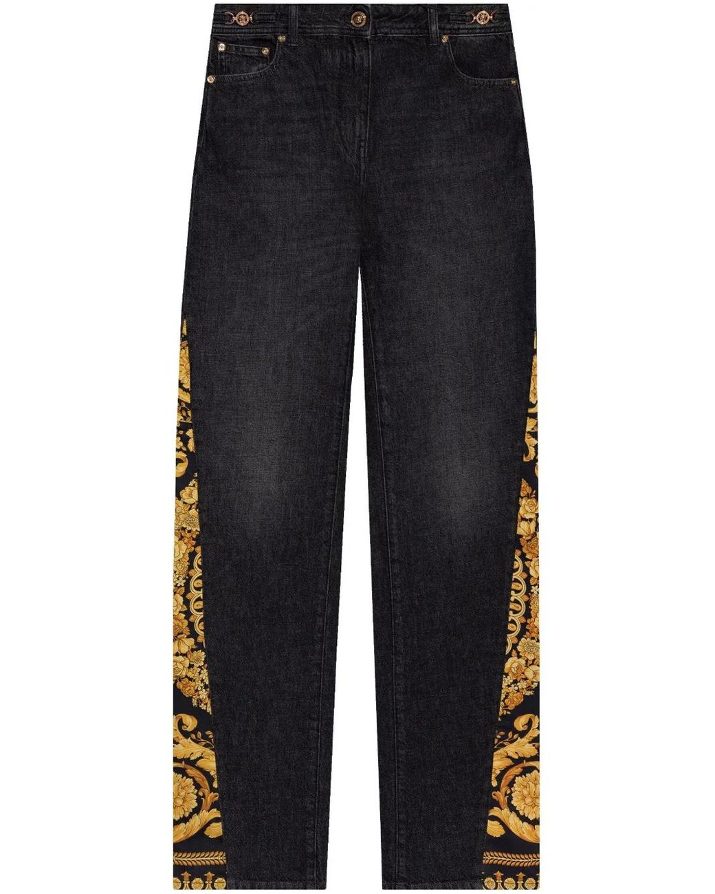 Versace Blue Barocco Boyfriend Jeans