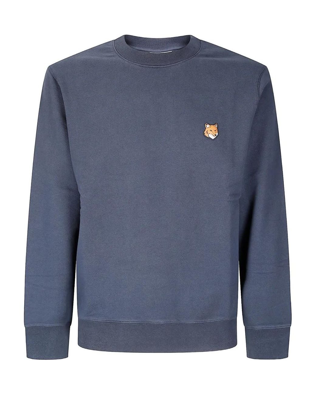 Maison Kitsuné Blue Fox Head Regular Fit Sweatshirt Clothing for men