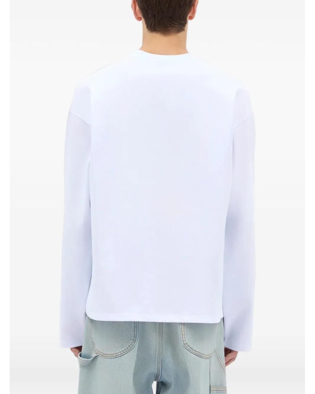 MSGM White Graphic-Print T-Shirt for men