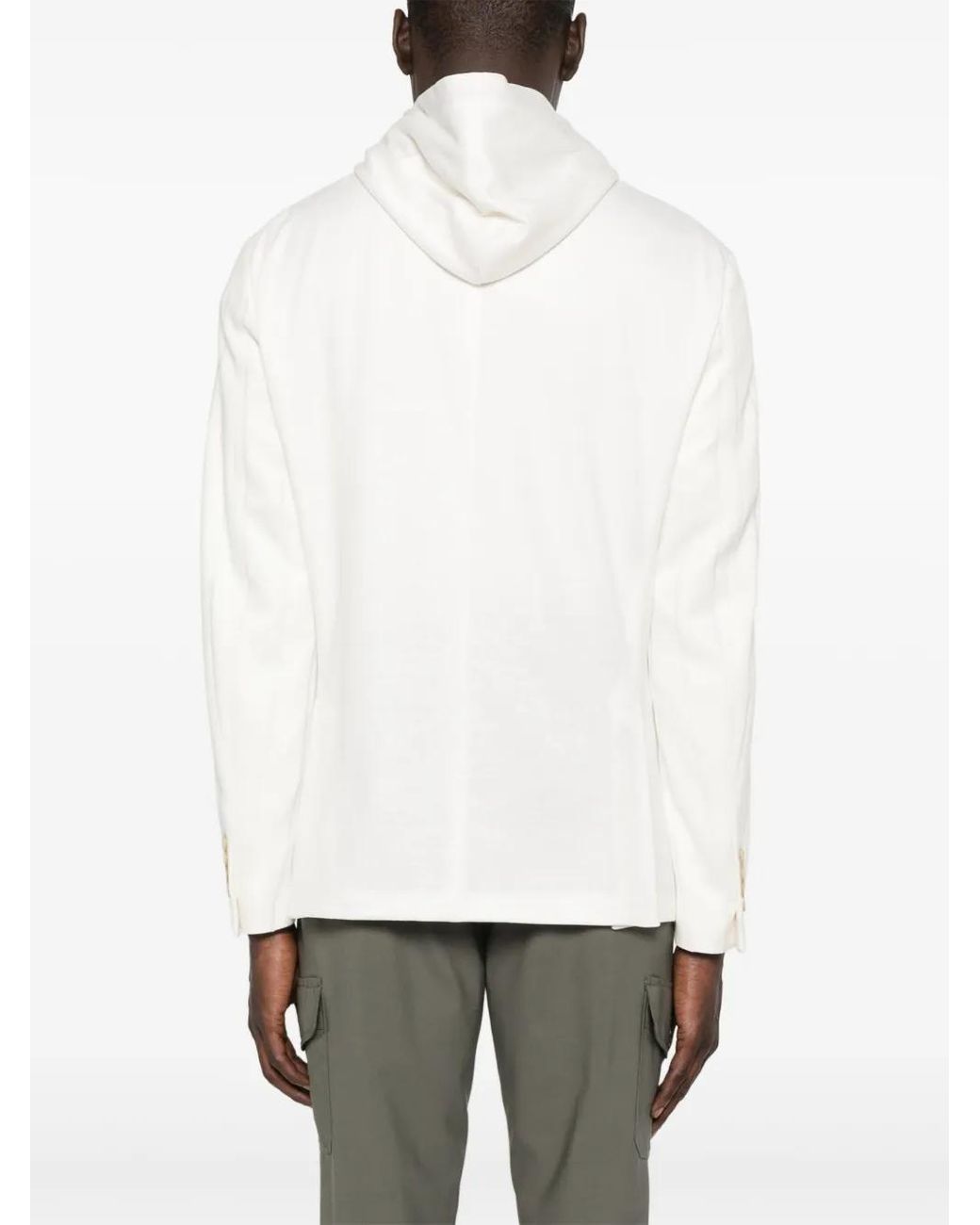 Eleventy White Removable-Bib Blazer for men