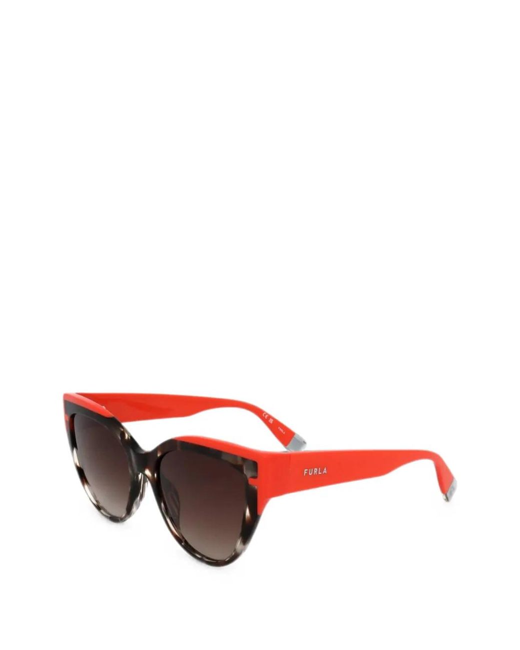 Furla Brown Cat-Eye Tortoiseshell-Effect Sunglasses