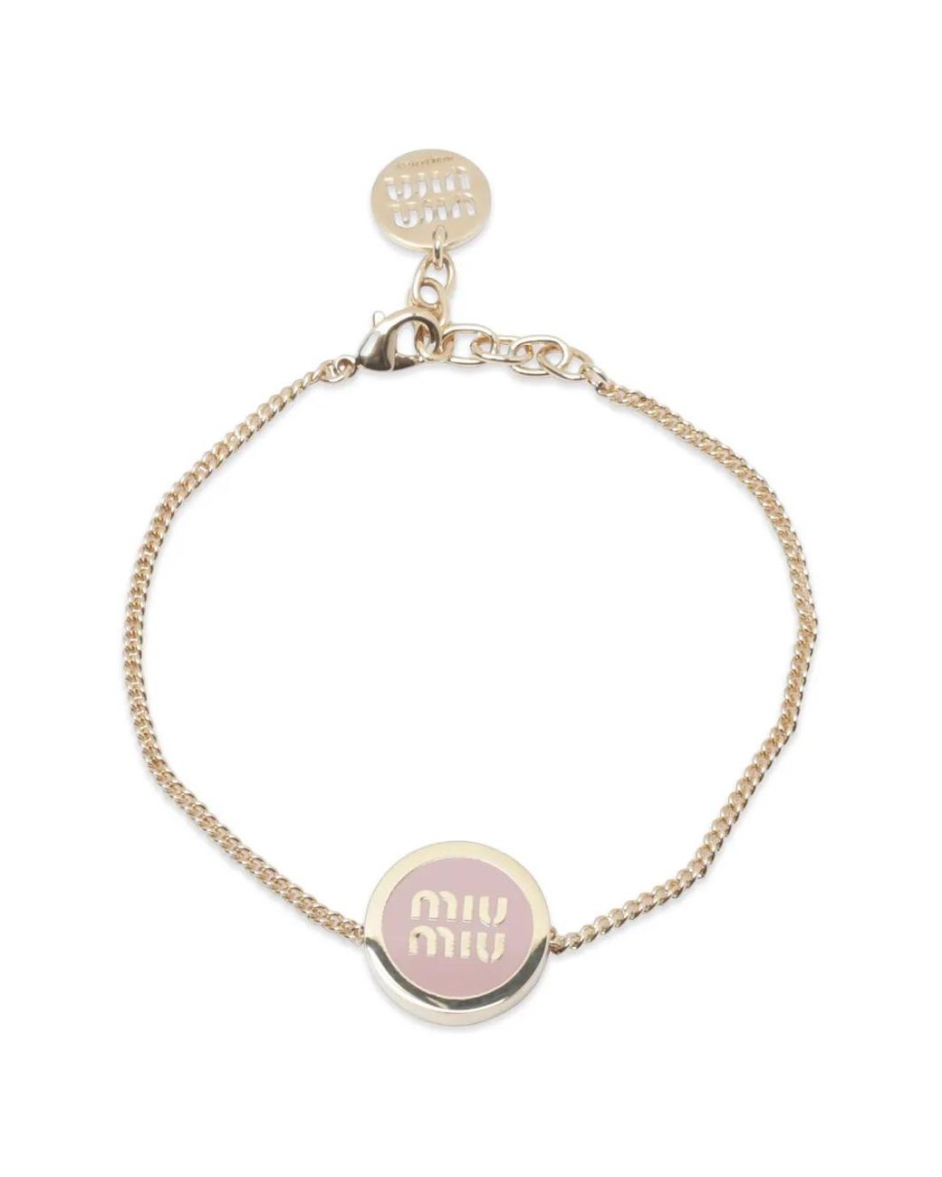 Miu Miu Metallic Enameled Metal Bracelet