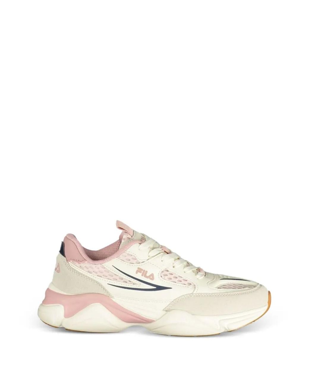 Fila White Panelled Mesh Sneakers
