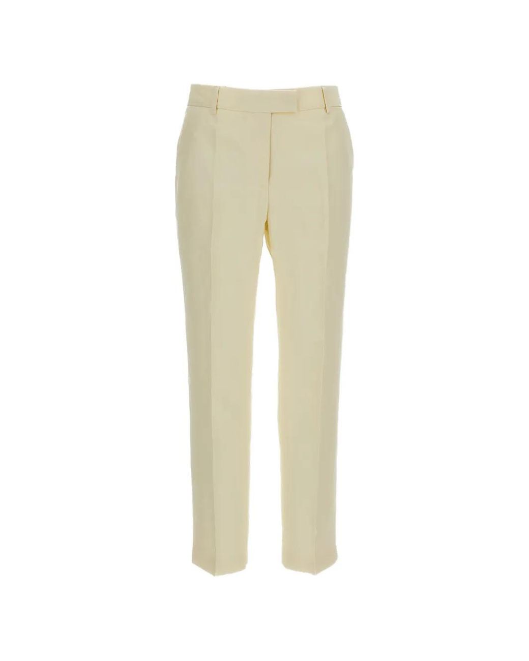 Alberto Biani Natural Pressed-Crease Tailored Trousers