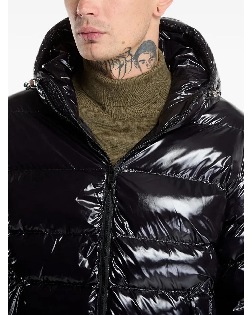 Napapijri Black A-Terez Shiny Padded Jacket for men