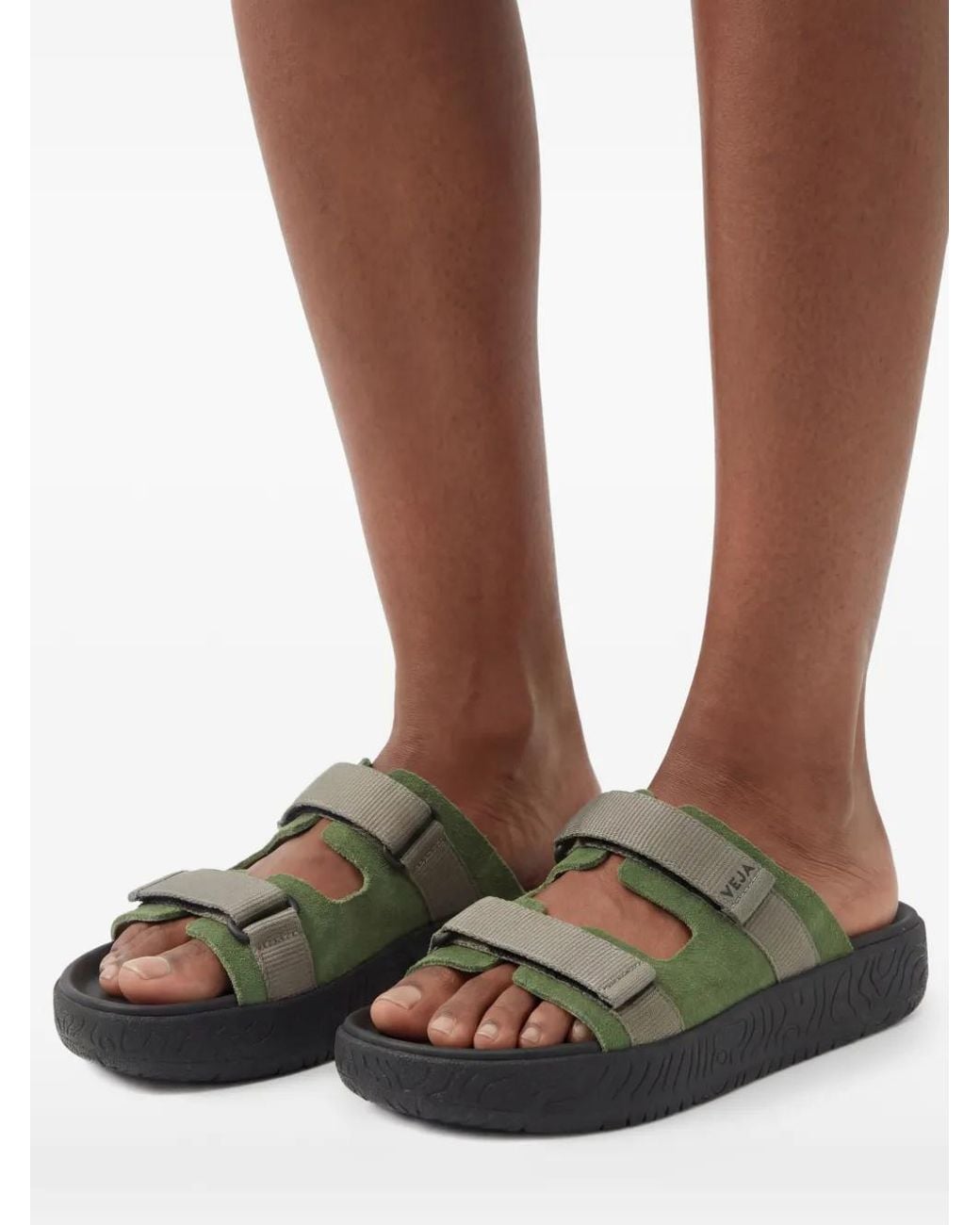 Veja Green Arpoador Double-Strap Sandals