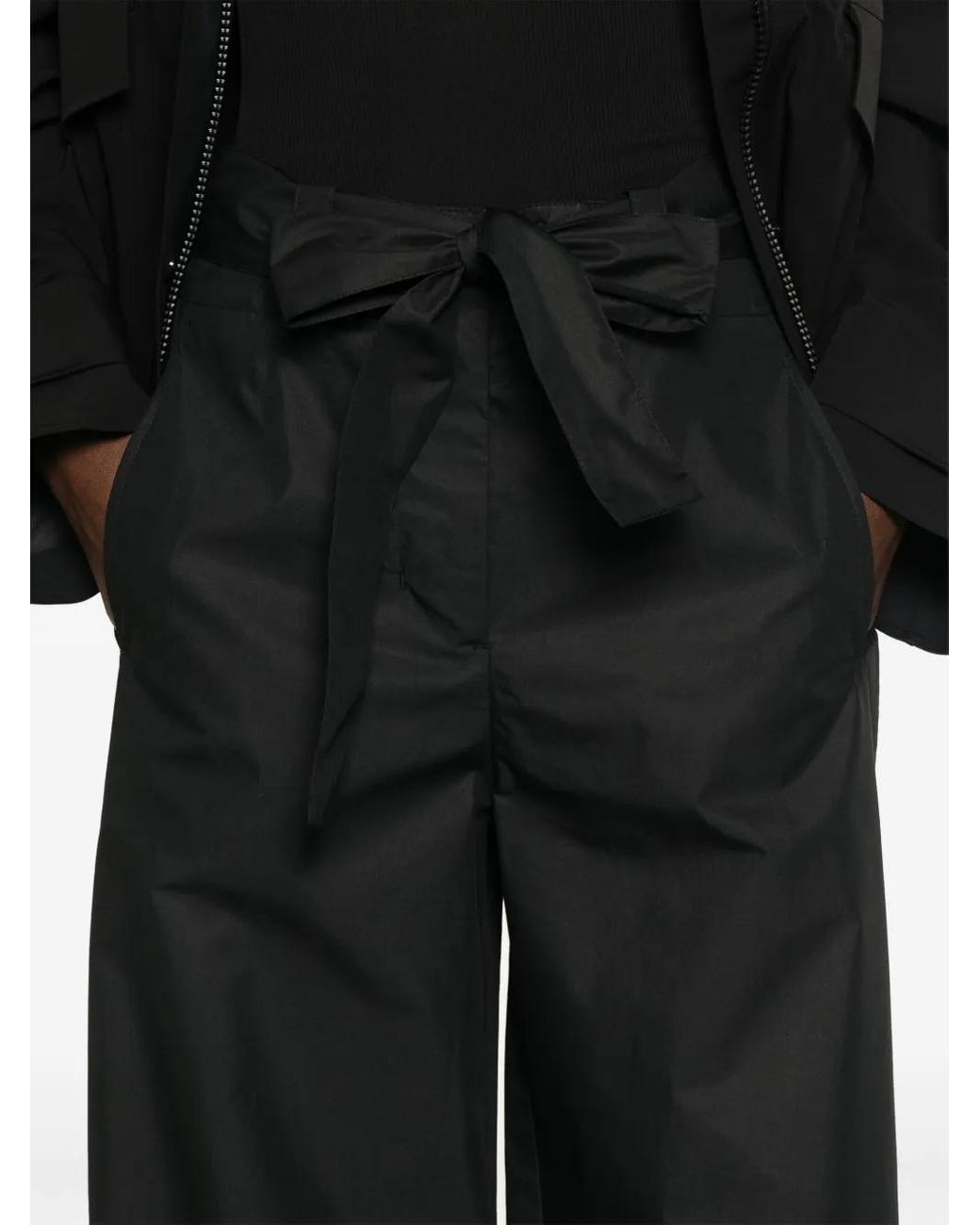 Moncler Black Wide-Leg Sports Pants