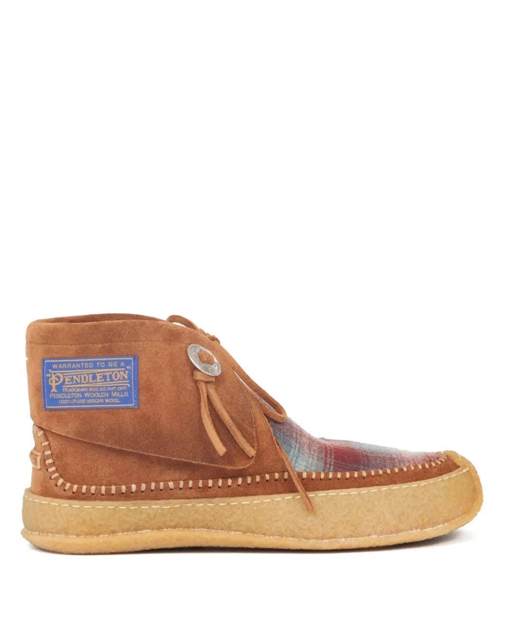 Maison Margiela Brown Pendleton Leather Boat Shoes for men