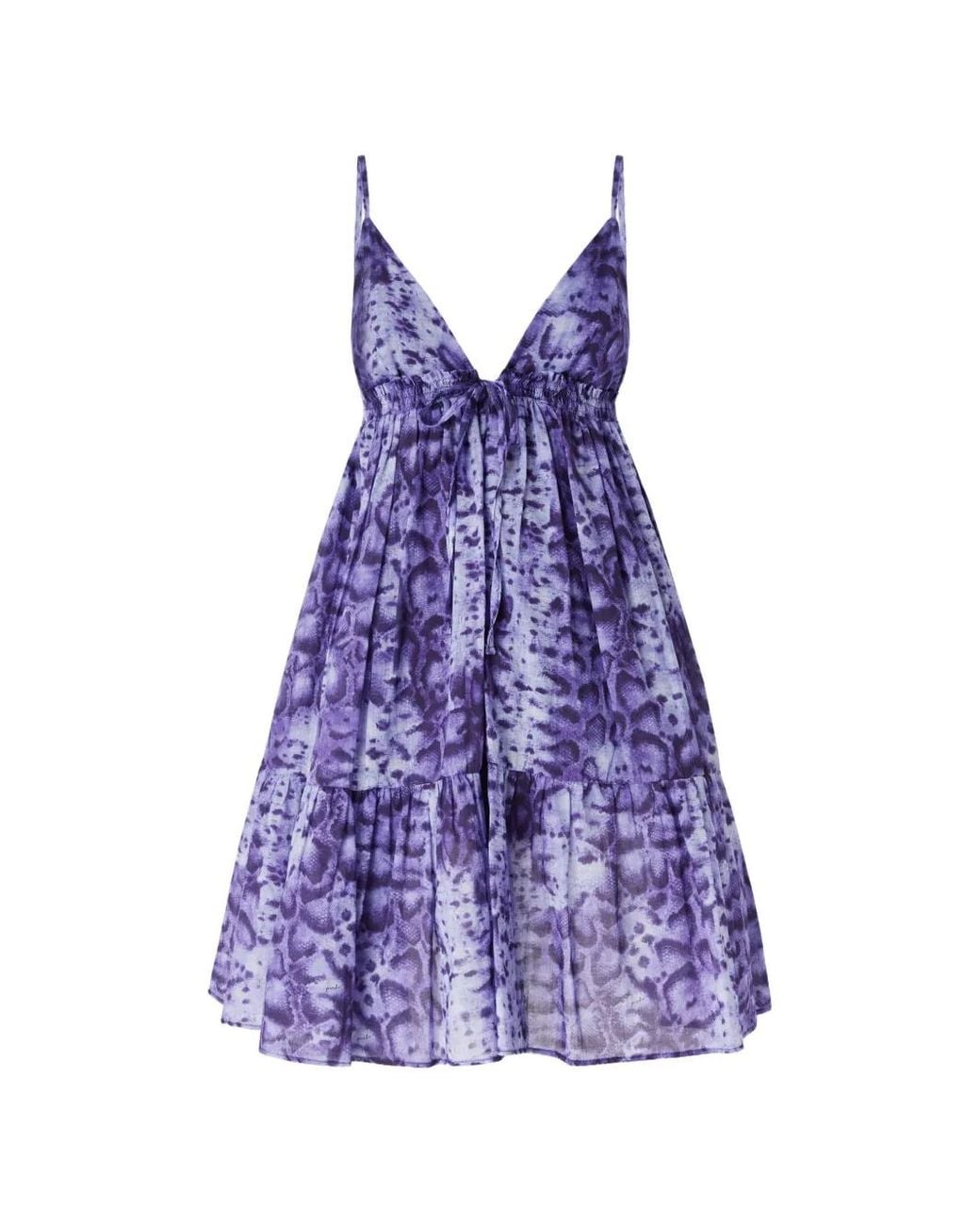 Pinko Purple Mini Dress With Snake Print