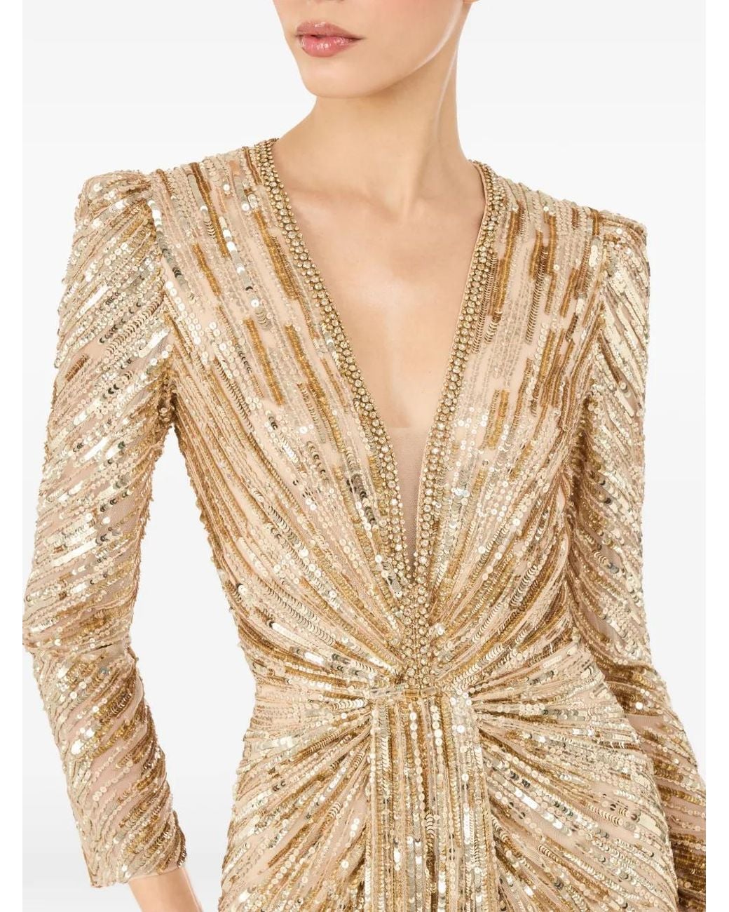 Jenny Packham Metallic Darcy Gown