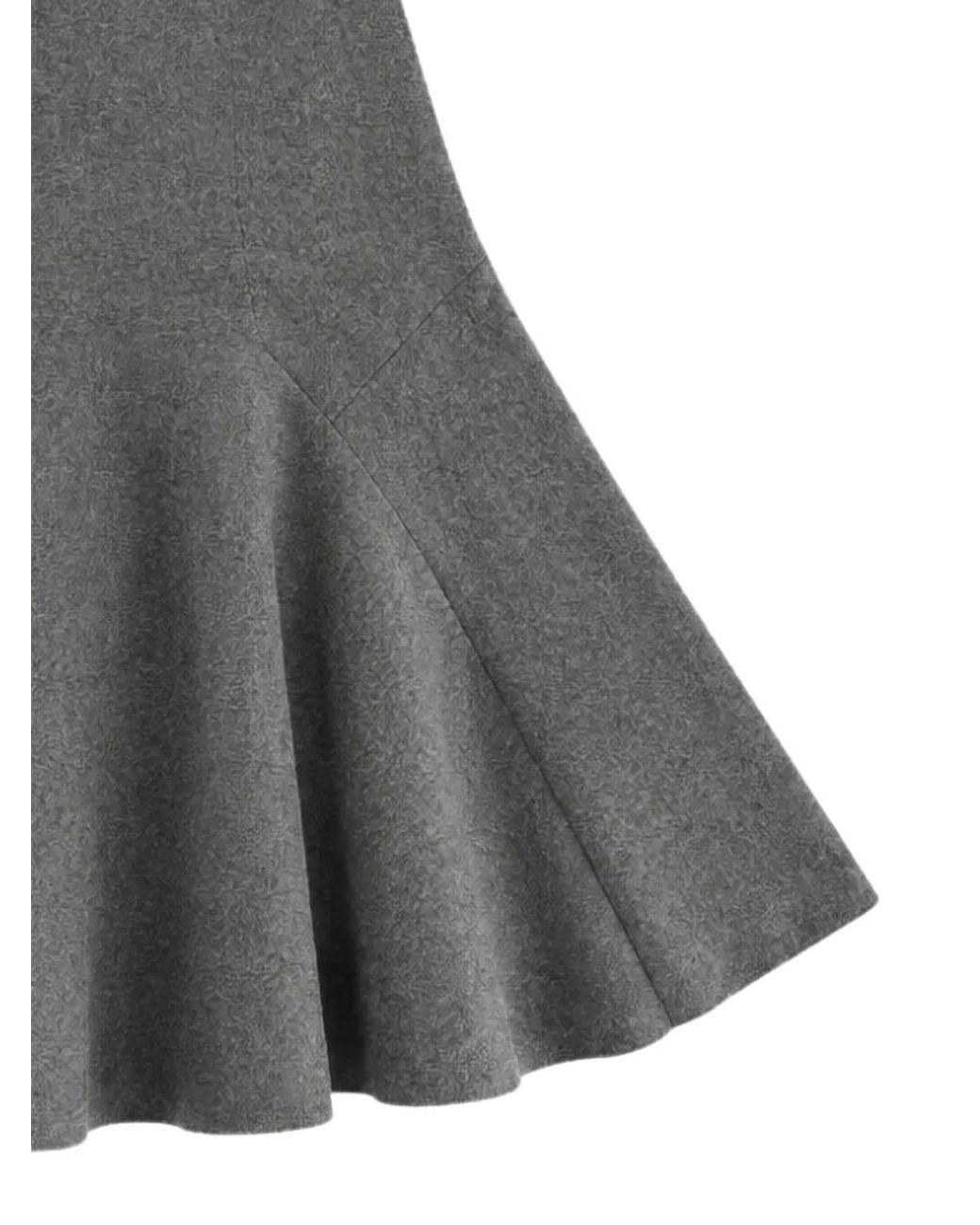 Seventy Gray Flared Midi Skirt