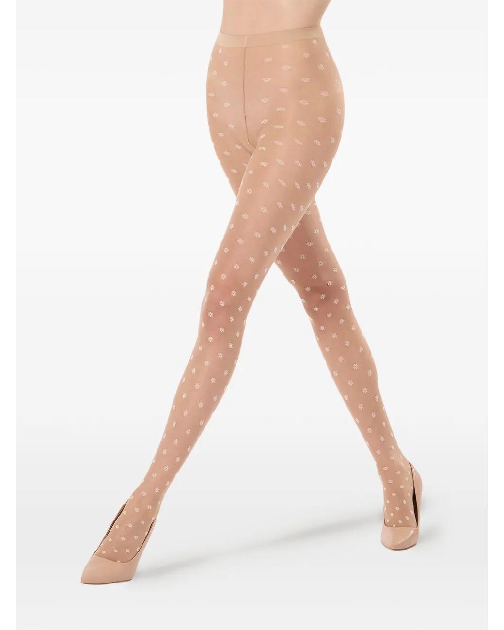 Wolford Natural Daisy Floral Tights