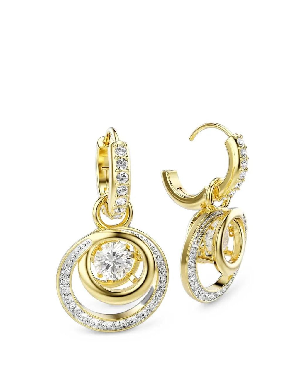 Swarovski Metallic Hyperbola Crystal-Embellished Drop Earrings