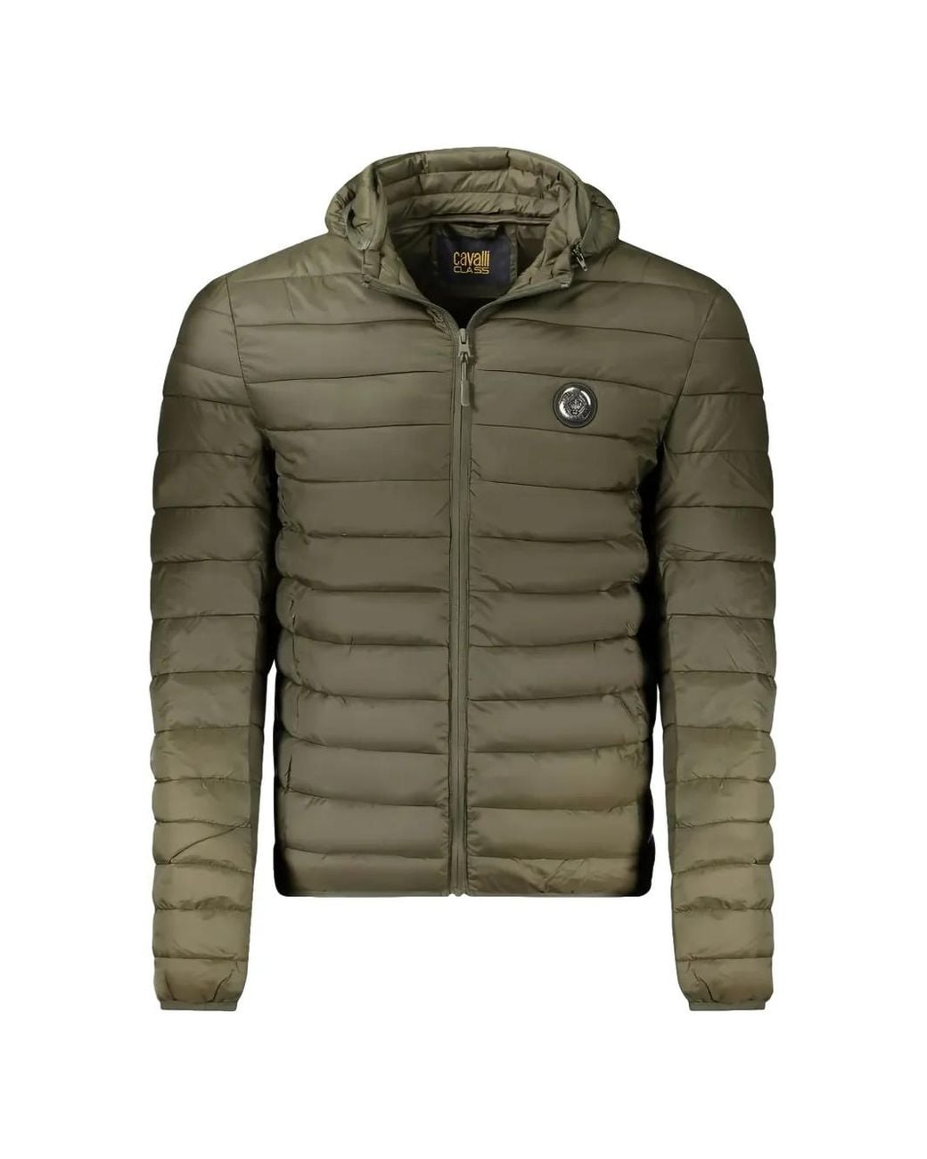 Roberto Cavalli Green Doudoune À Capuche for men