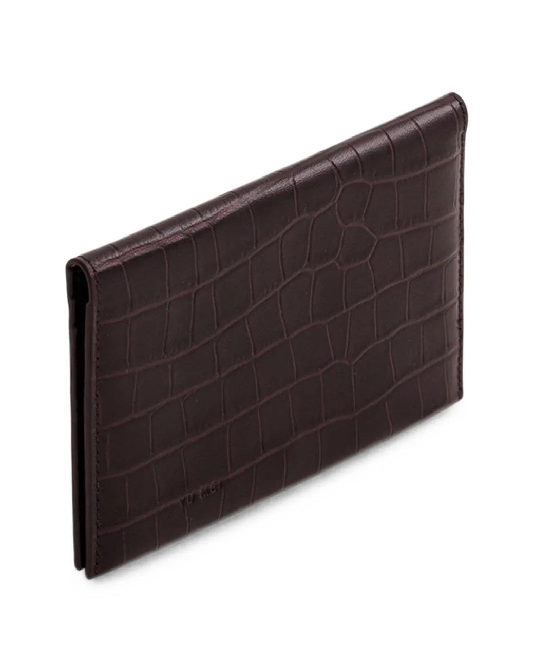Yu Mei Black Jessie Folio Crocodile-Embossed Wallet