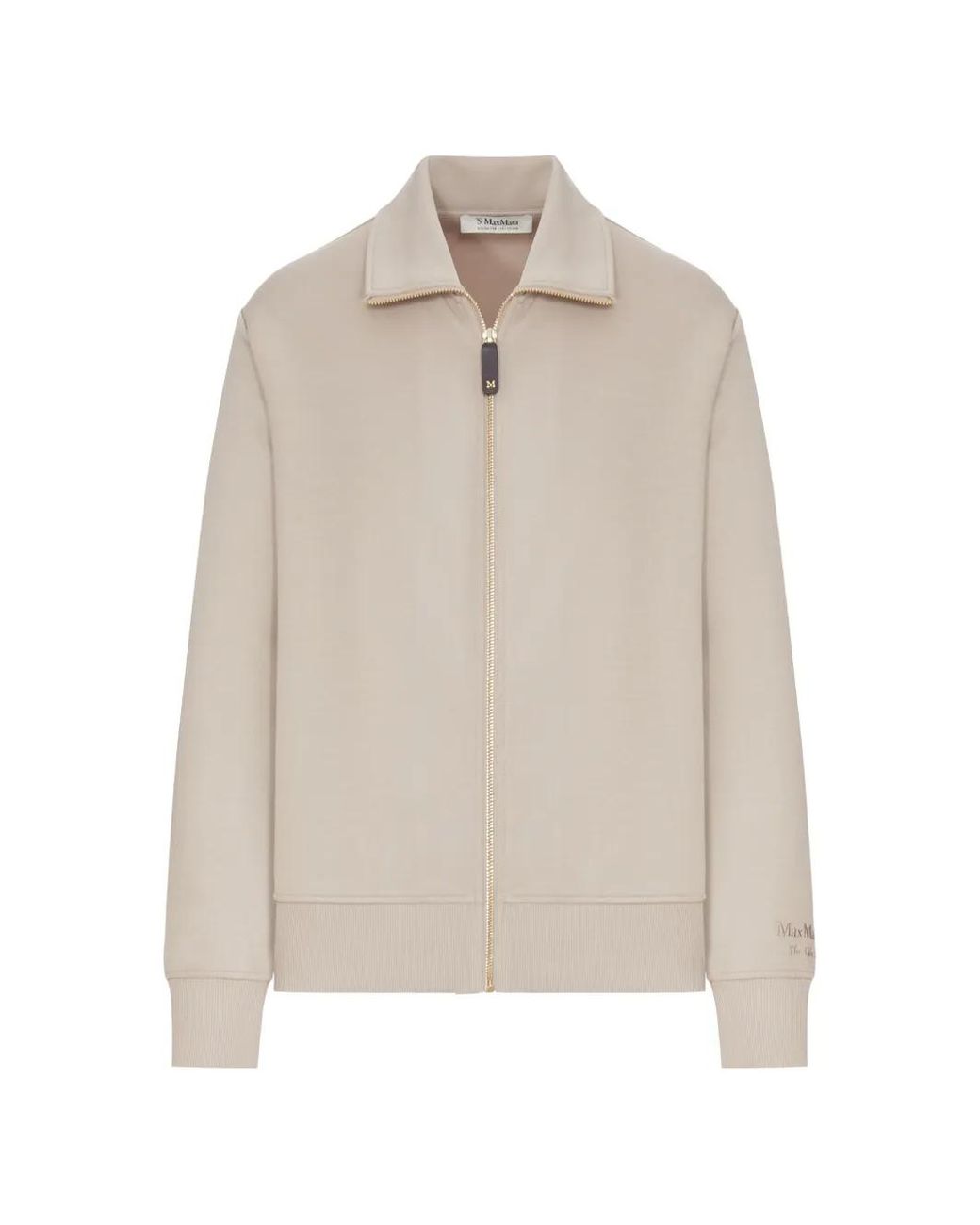 Max Mara White Zip-Up Collared Jacket