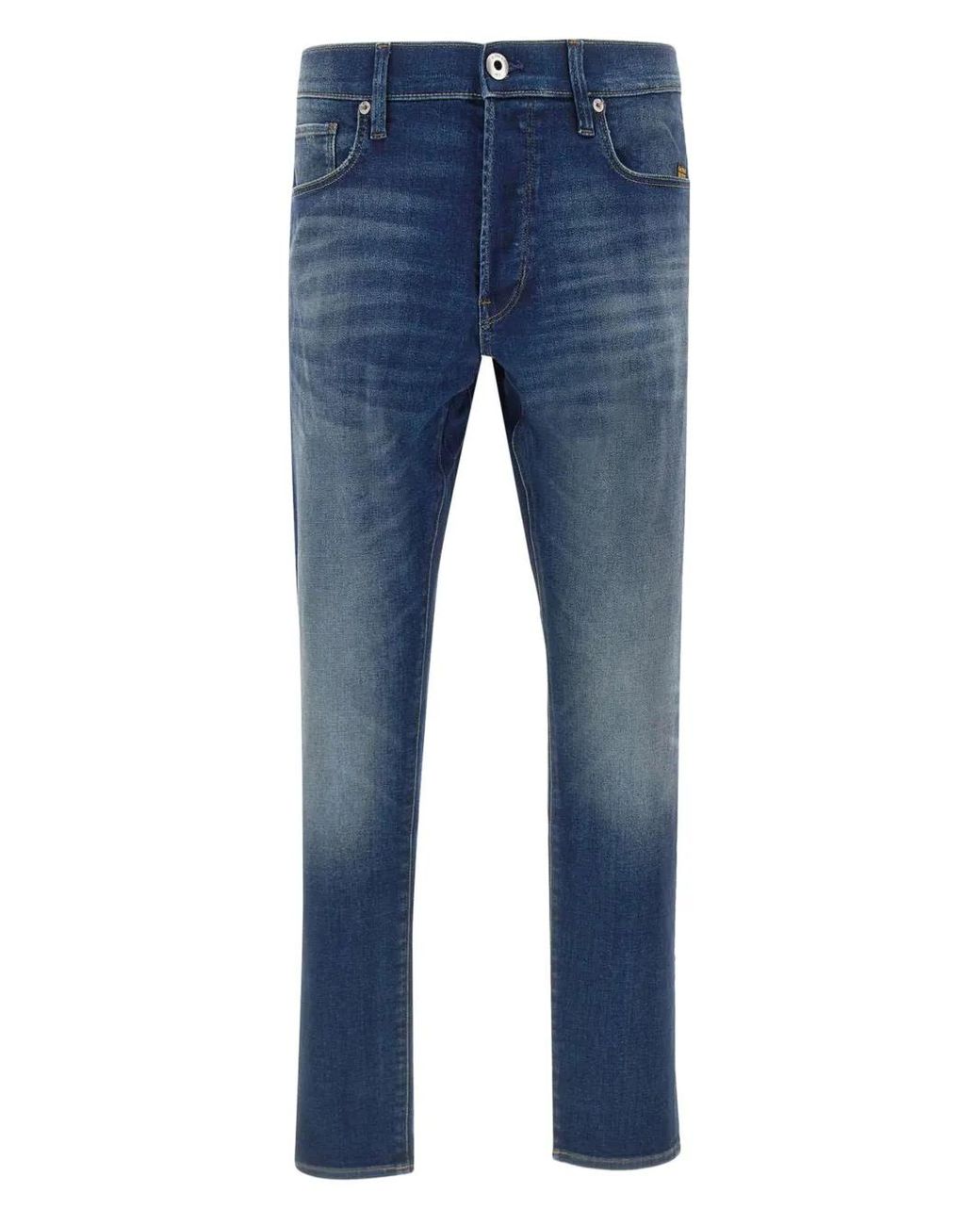 G-Star Blue Logo Patch Jeans for men