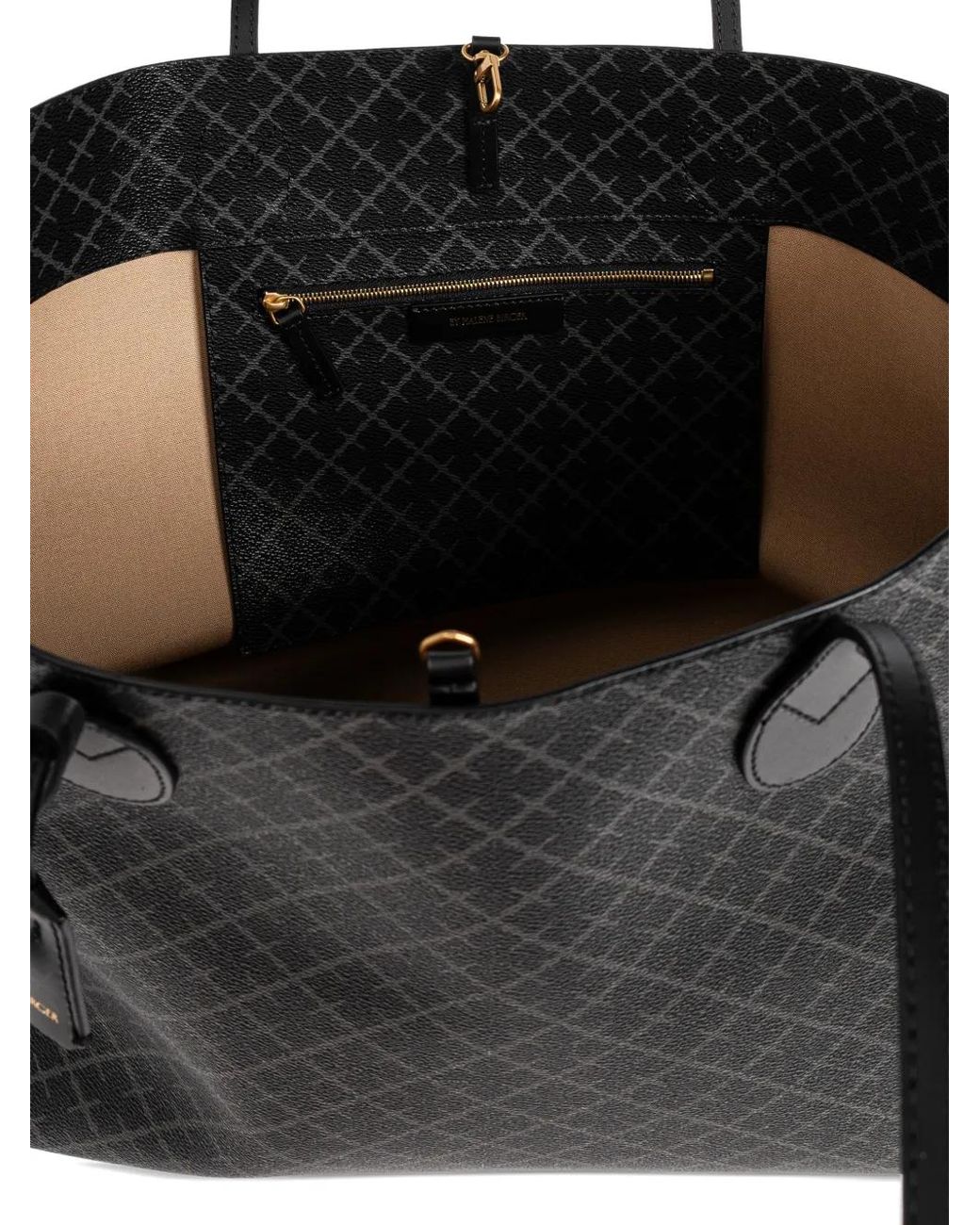 By Malene Birger Black Sac Cabas Abi À Motif Monogrammé