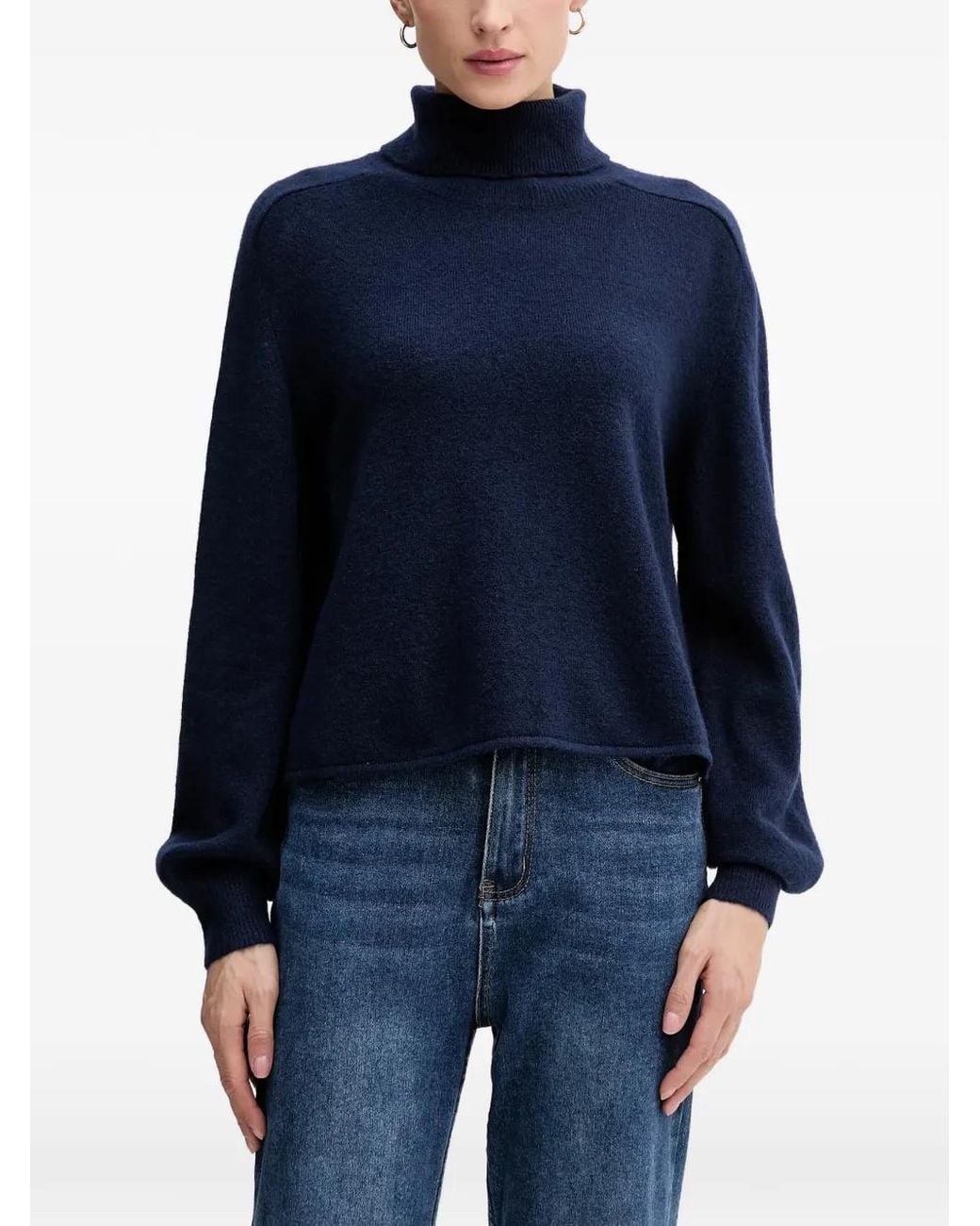 Benetton Blue Rollneck Long-Sleeve Knitwear