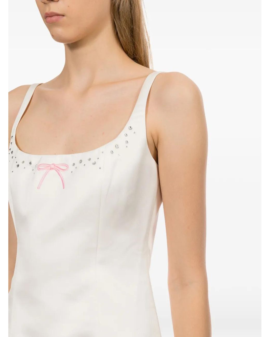Sandy Liang White Perla Dress