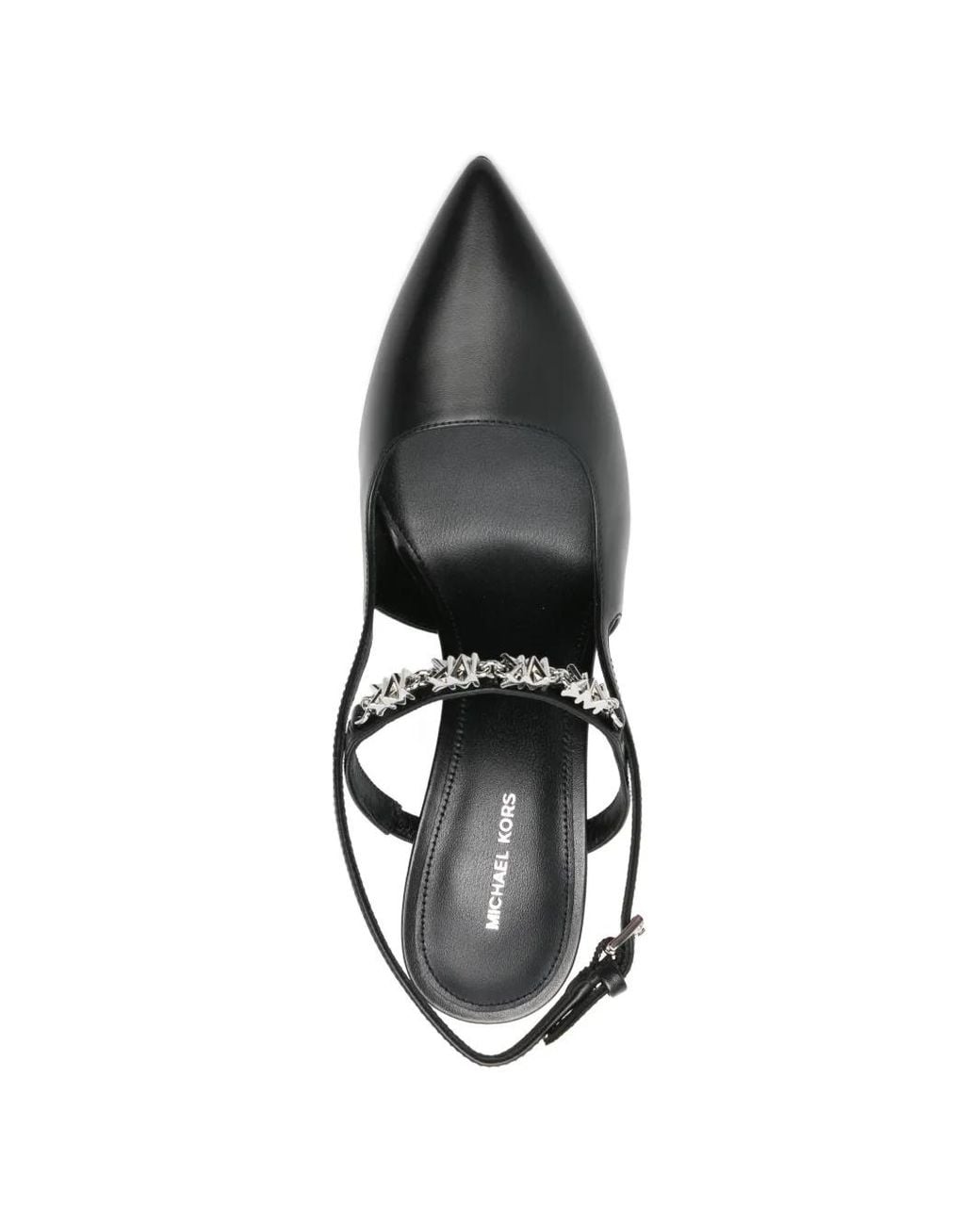 Michael Kors Black Dina Leather Slingback Pumps