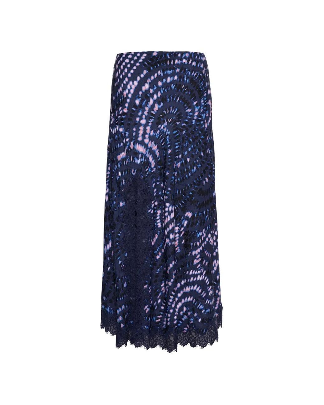 Cara Cara Blue Lou Lace-Trim Midi Skirt