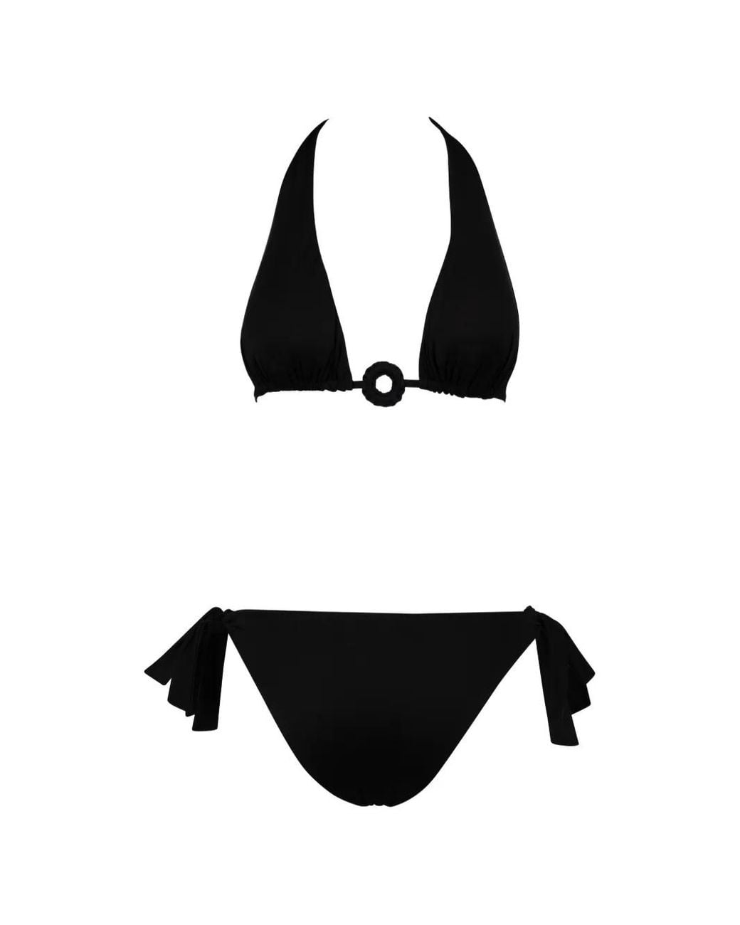 Fisico Black Ring-Tie Bikini