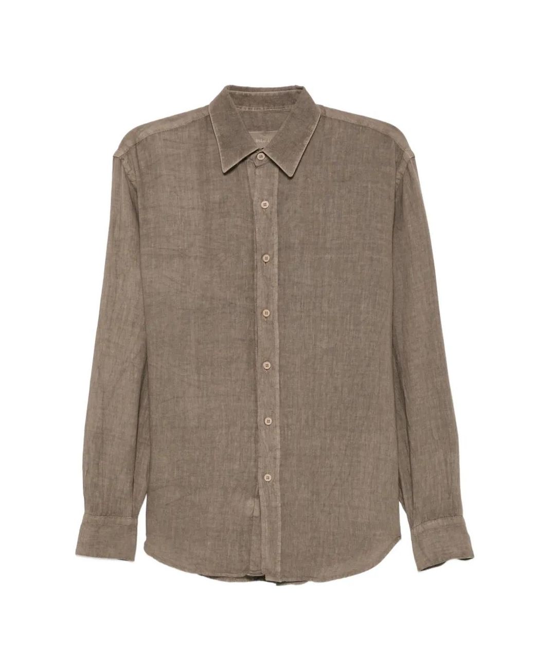 Costumein Brown Andrea Long-Sleeve Buttoned Shirt for men