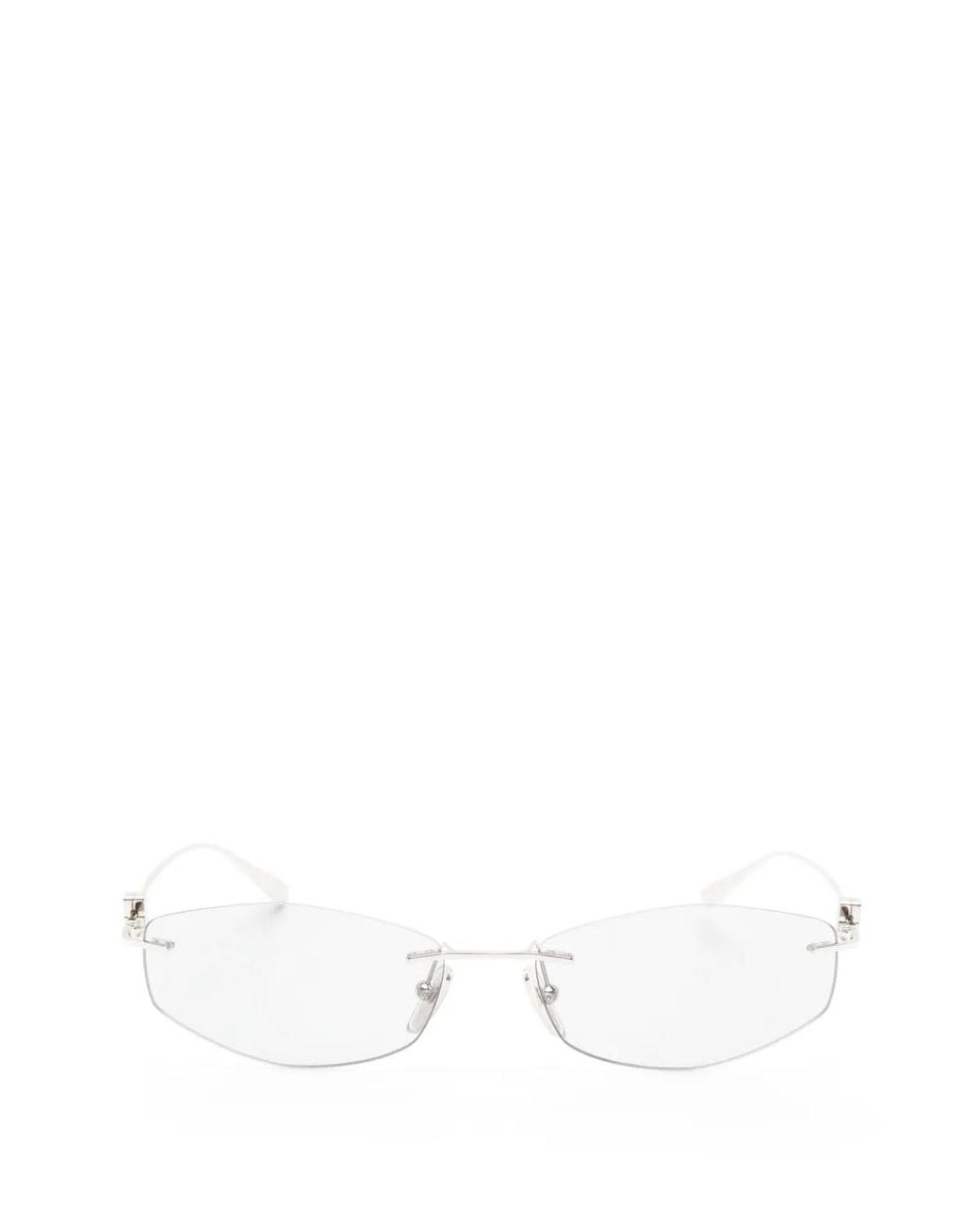 Balenciaga White Nano D-Frame Sunglasses