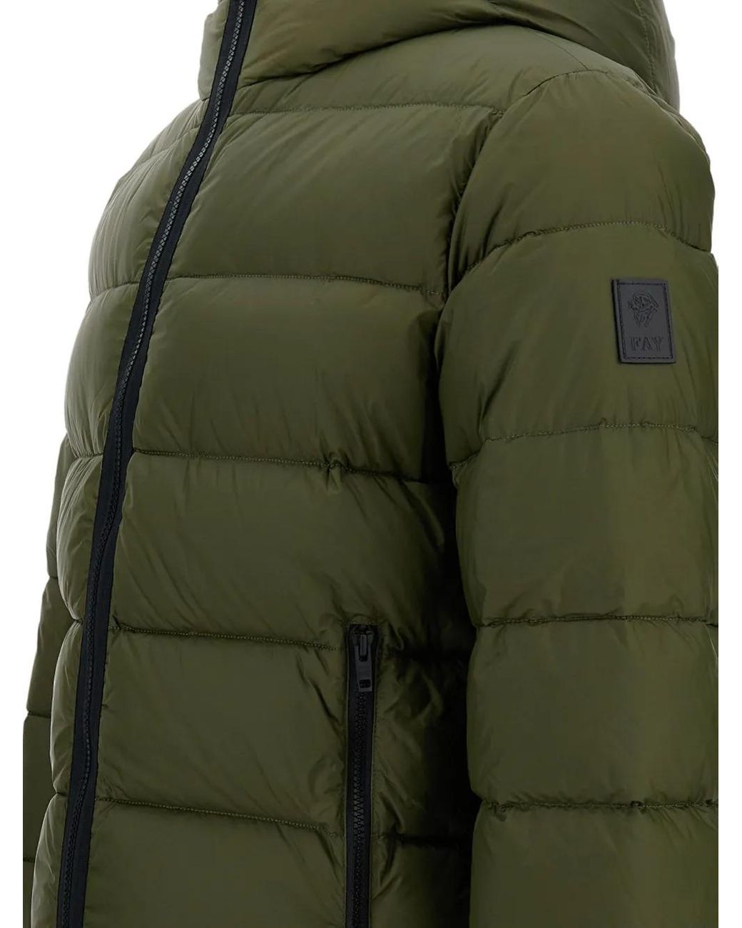 Fay Green Hooded Quilted Jacket for men
