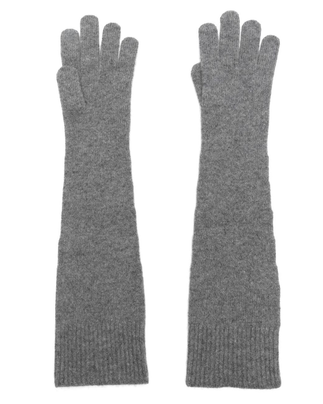 Totême Gray Gerippte Handschuhe