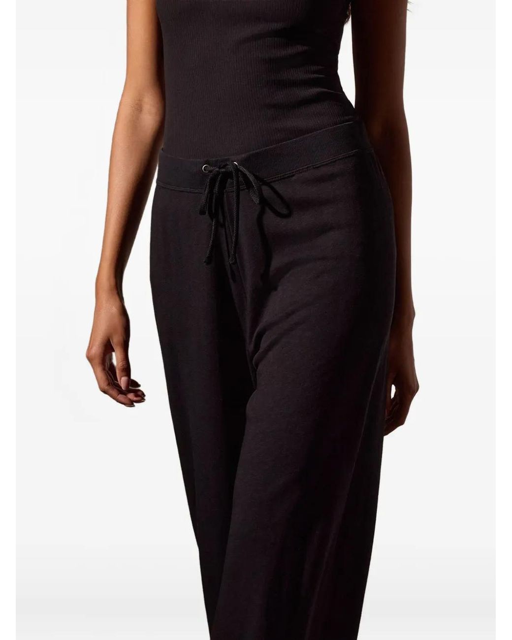 James Perse Black Drawstring Track Pants