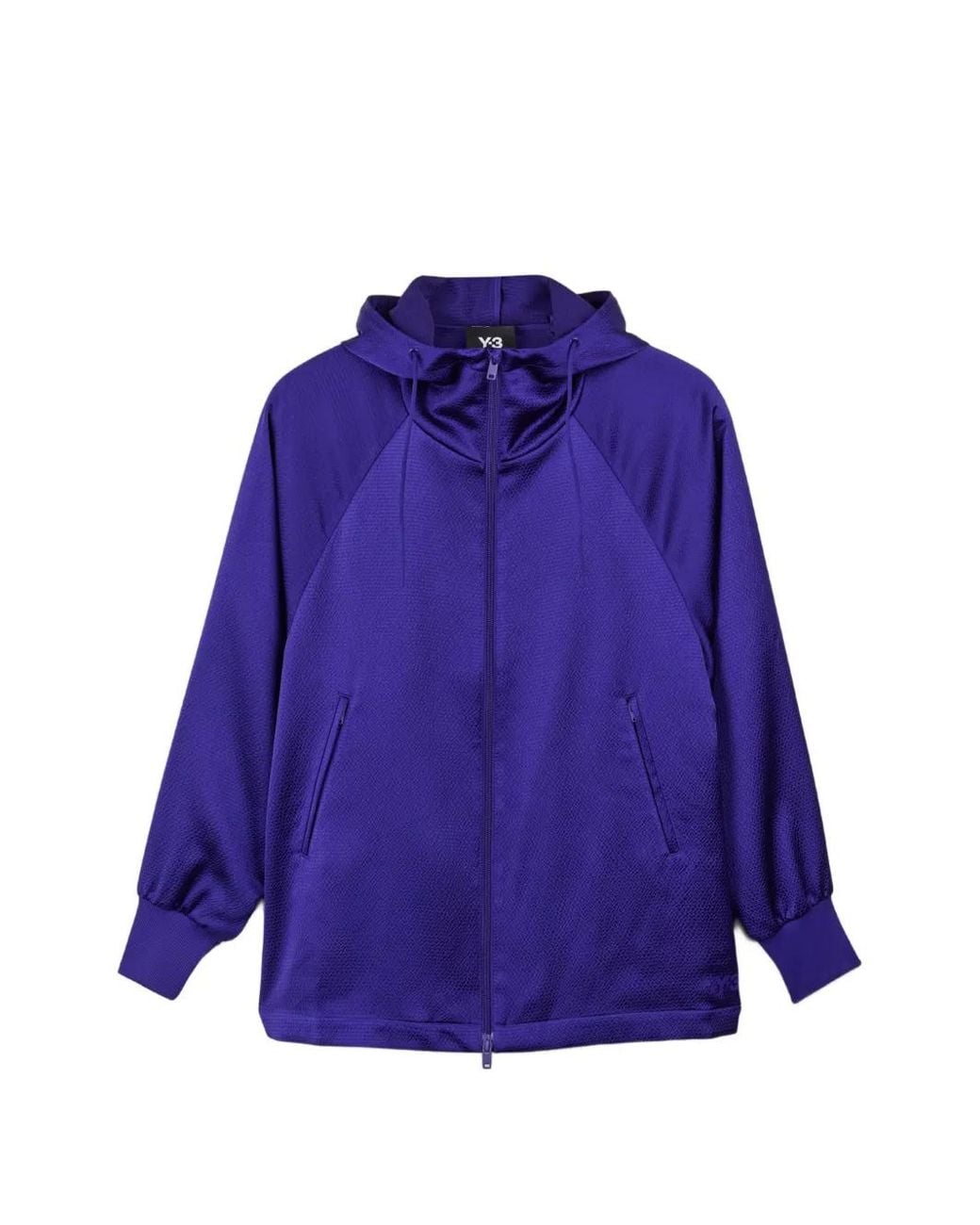 Y-3 Purple Hooded Raglan-Sleeve Jacket