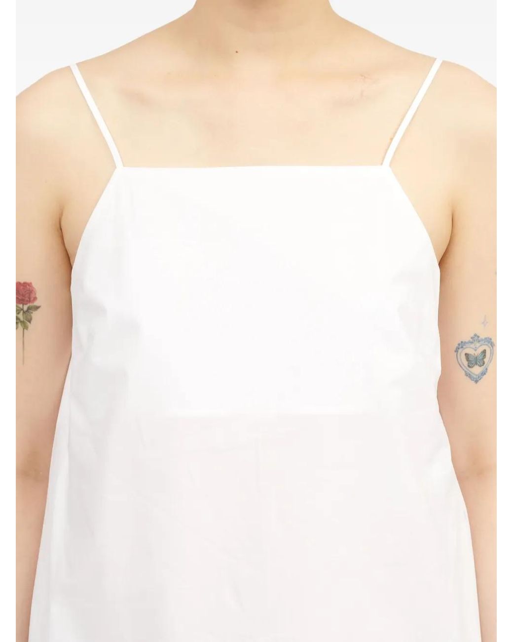 MM6 by Maison Margiela White V-Back Cotton Top