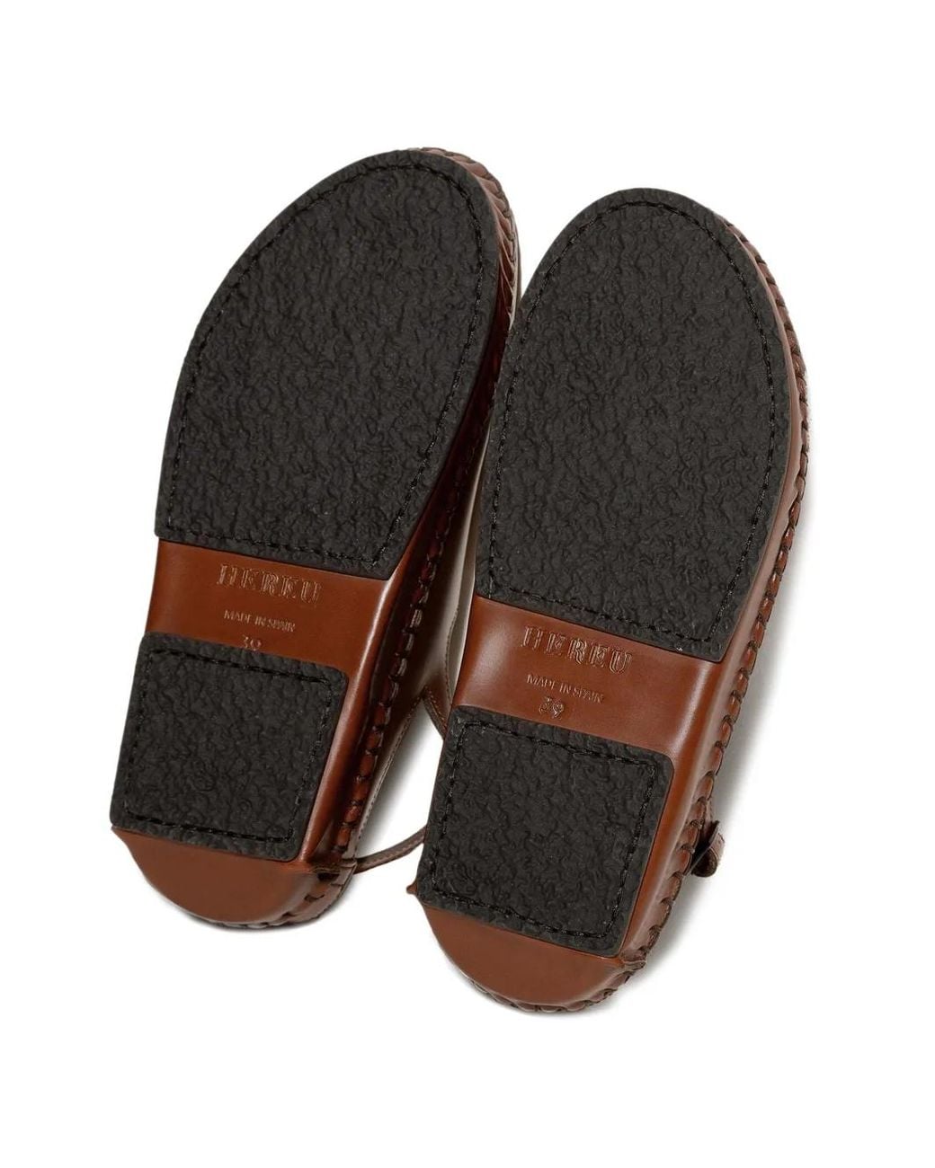 Hereu Brown Cargol Whipstitch-Detail Slingback Clogs for men