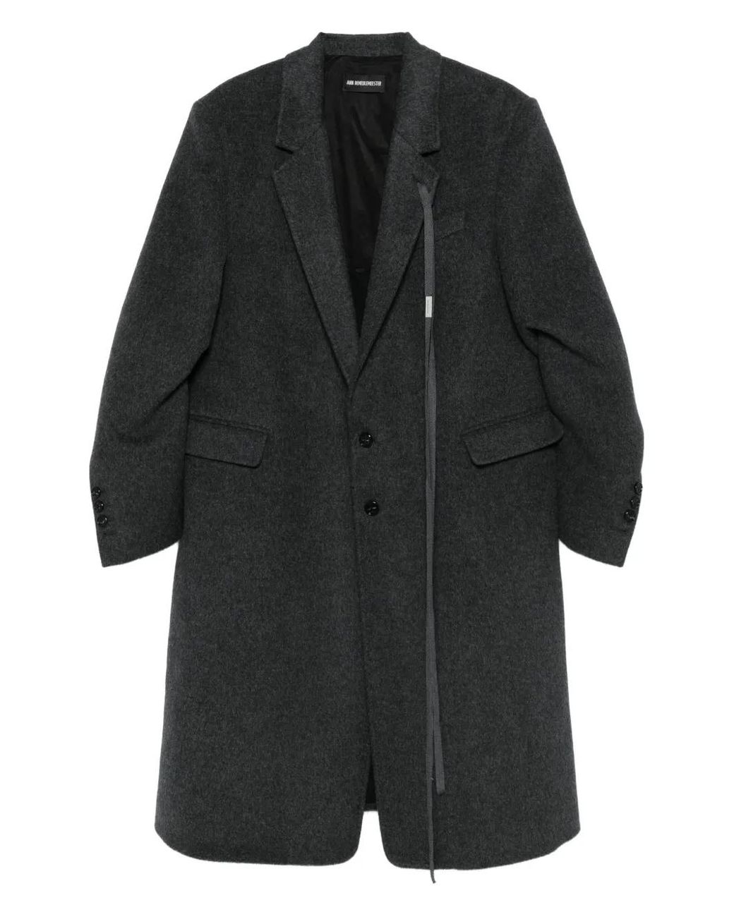 Ann Demeulemeester Black Viv Button-Up Coat