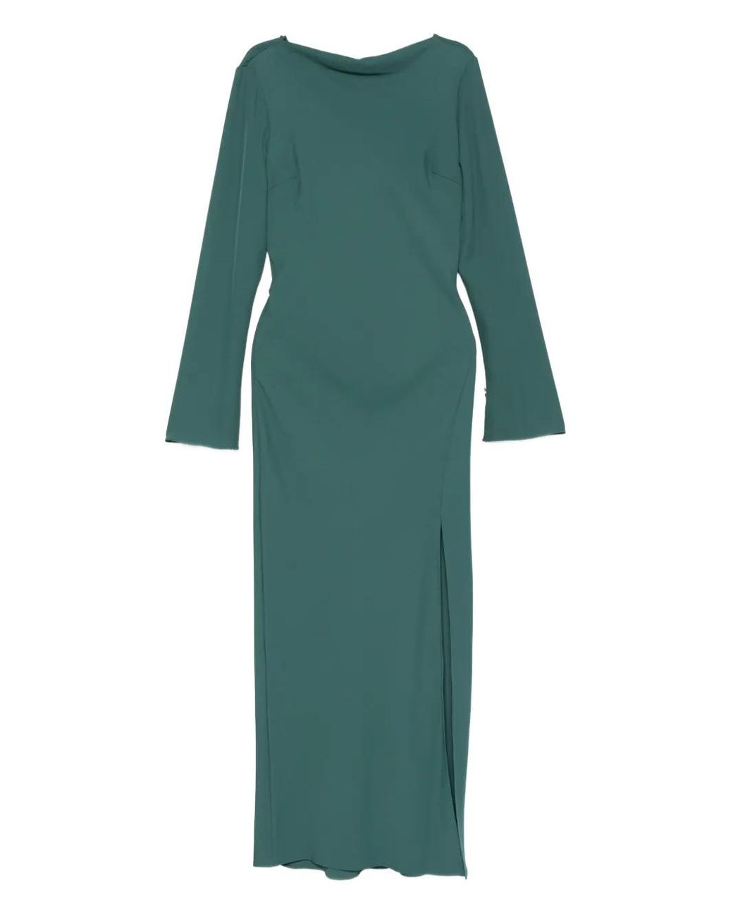 Patrizia Pepe Long Sleeve Midi Dress in Green | Lyst