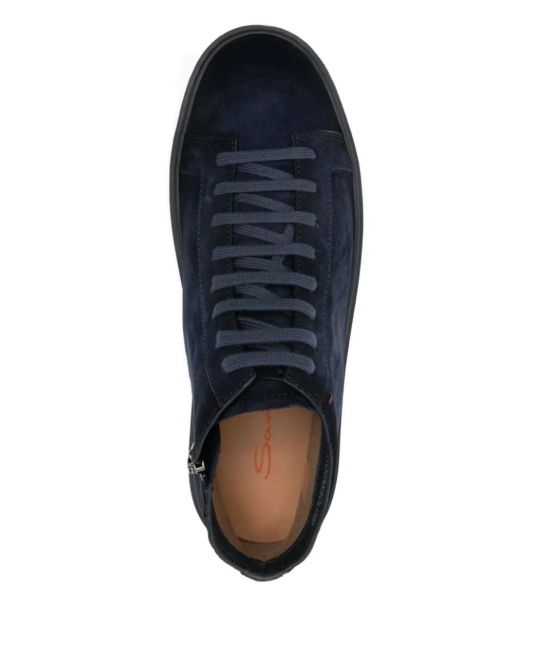 Santoni Blue Suede Sneakers for men