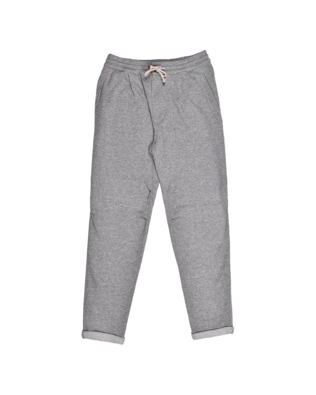 Brunello Cucinelli Gray Cashmere Drawstring-Waistband Track Pants for men