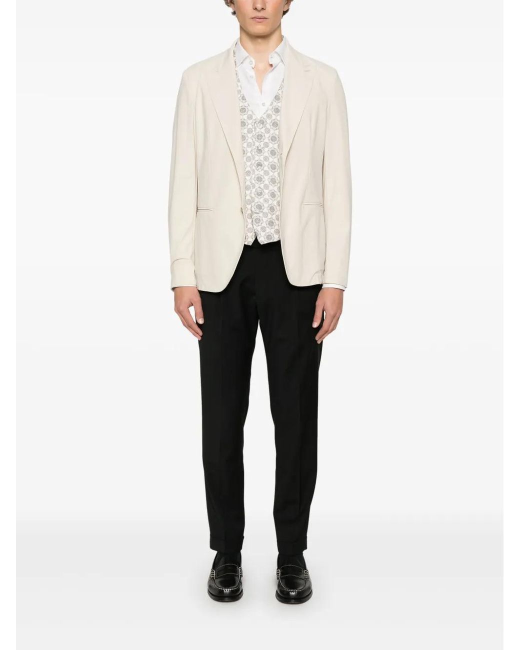 Eraldo Natural Peak-Lapels Blazer for men