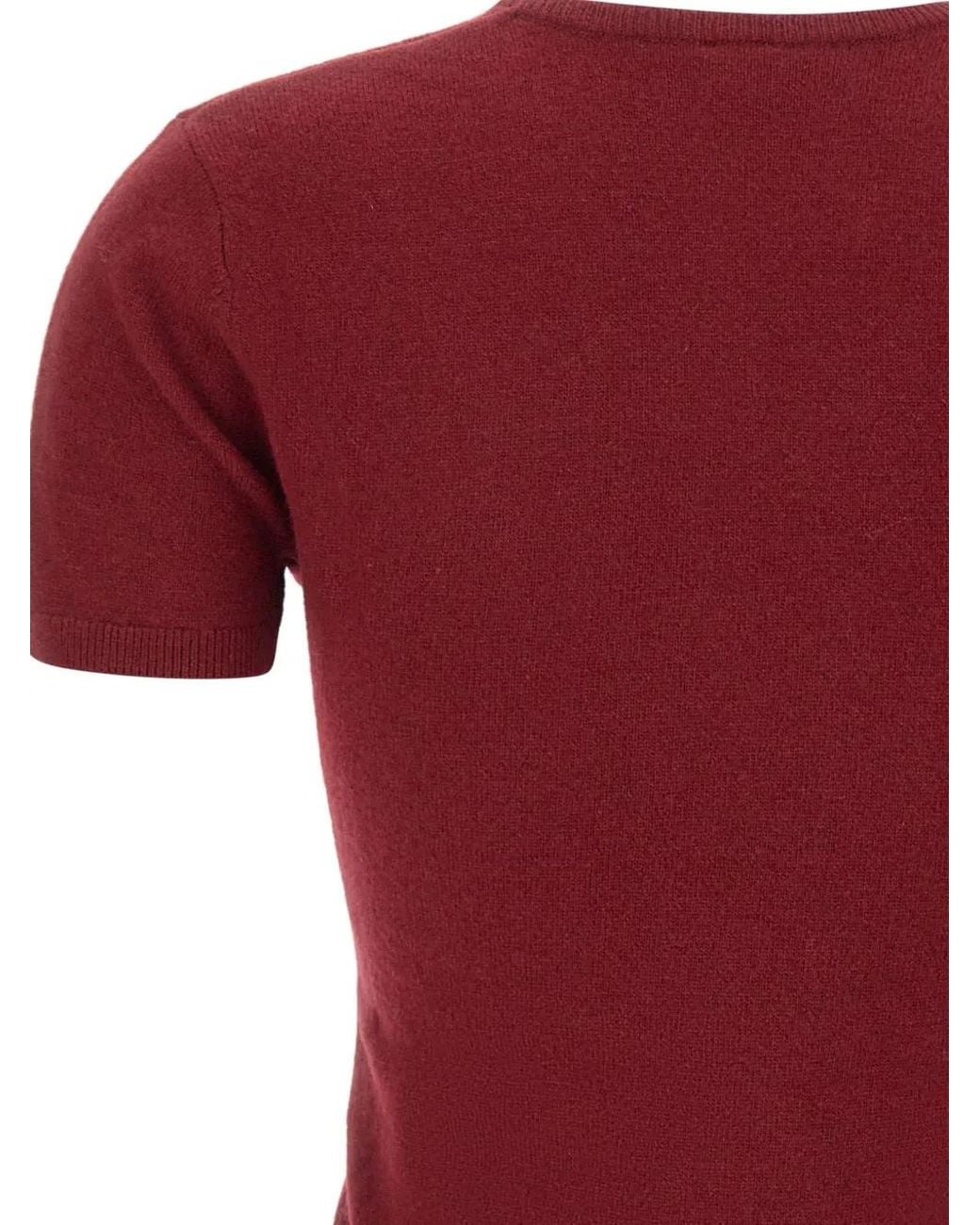 THE GARMENT Red Como Ribbed Short-Sleeve Sweater