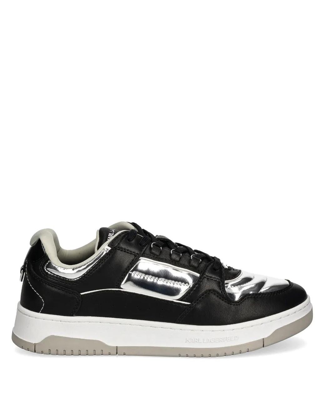 Karl Lagerfeld Black Krew Metallic Sneakers for men