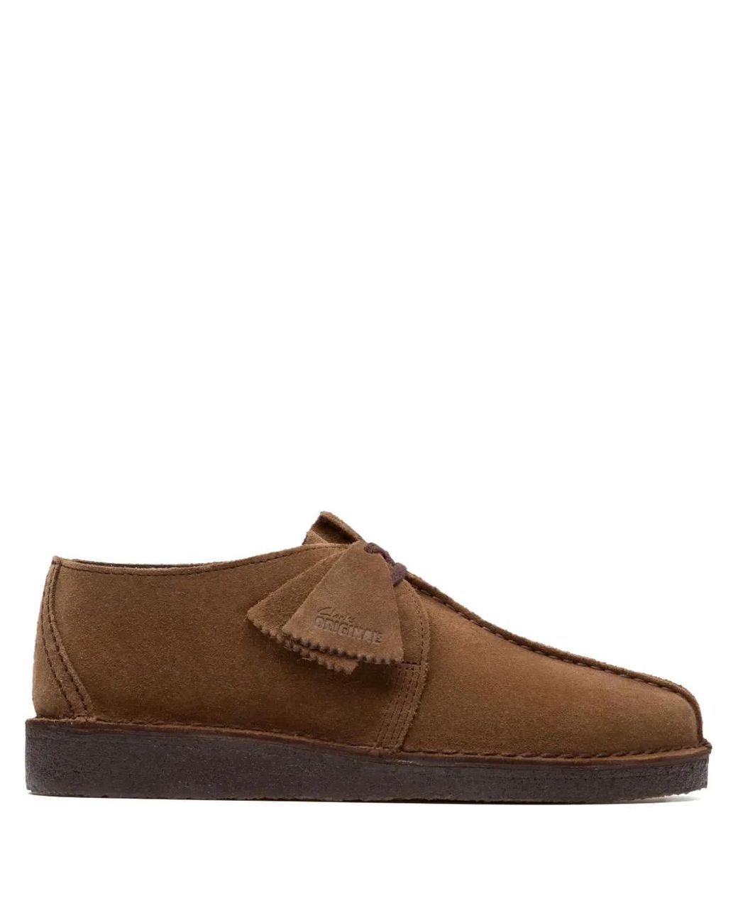 Clarks Brown Desert Trek Shoes for men