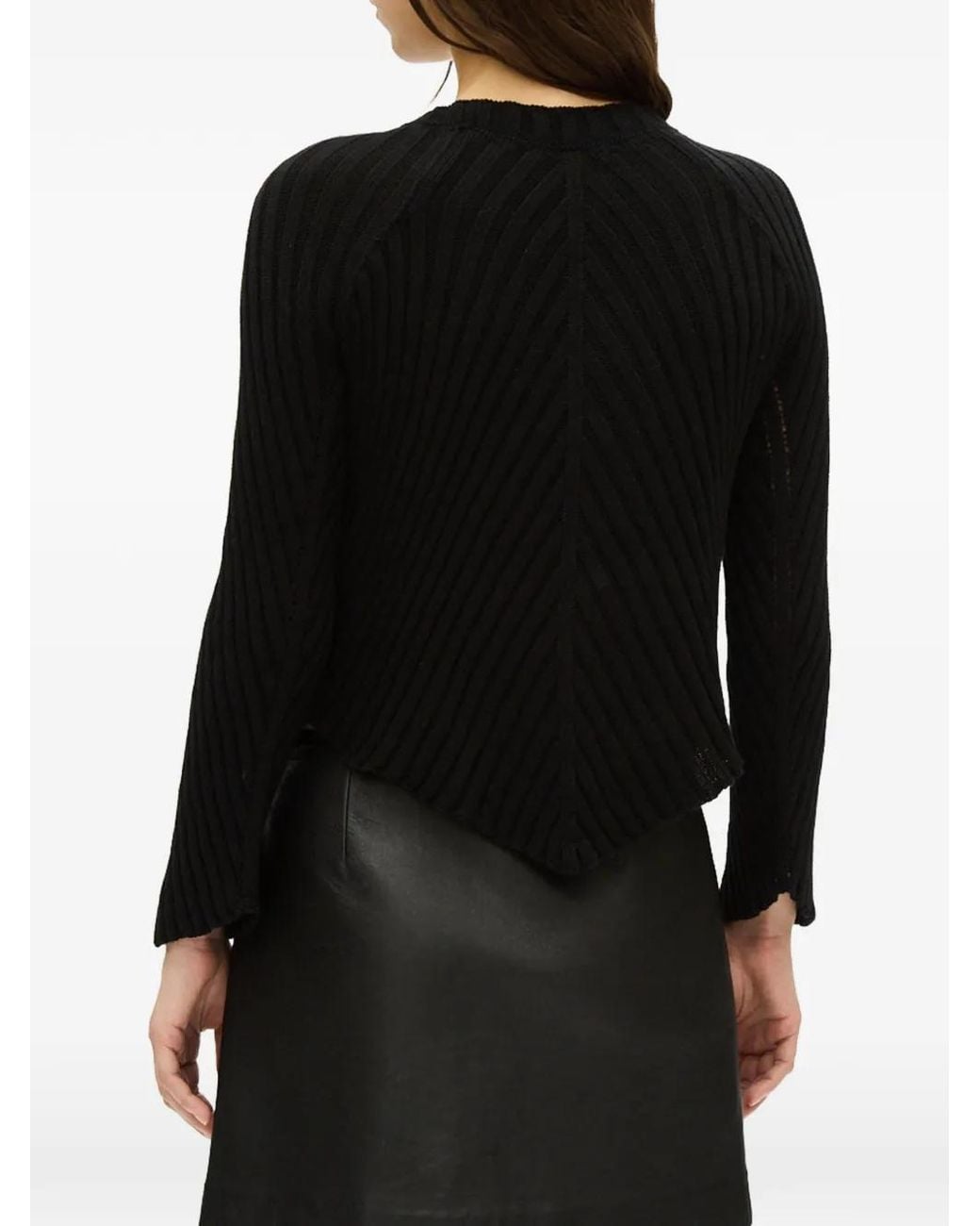 Ann Demeulemeester Black Cut-Out Sweater