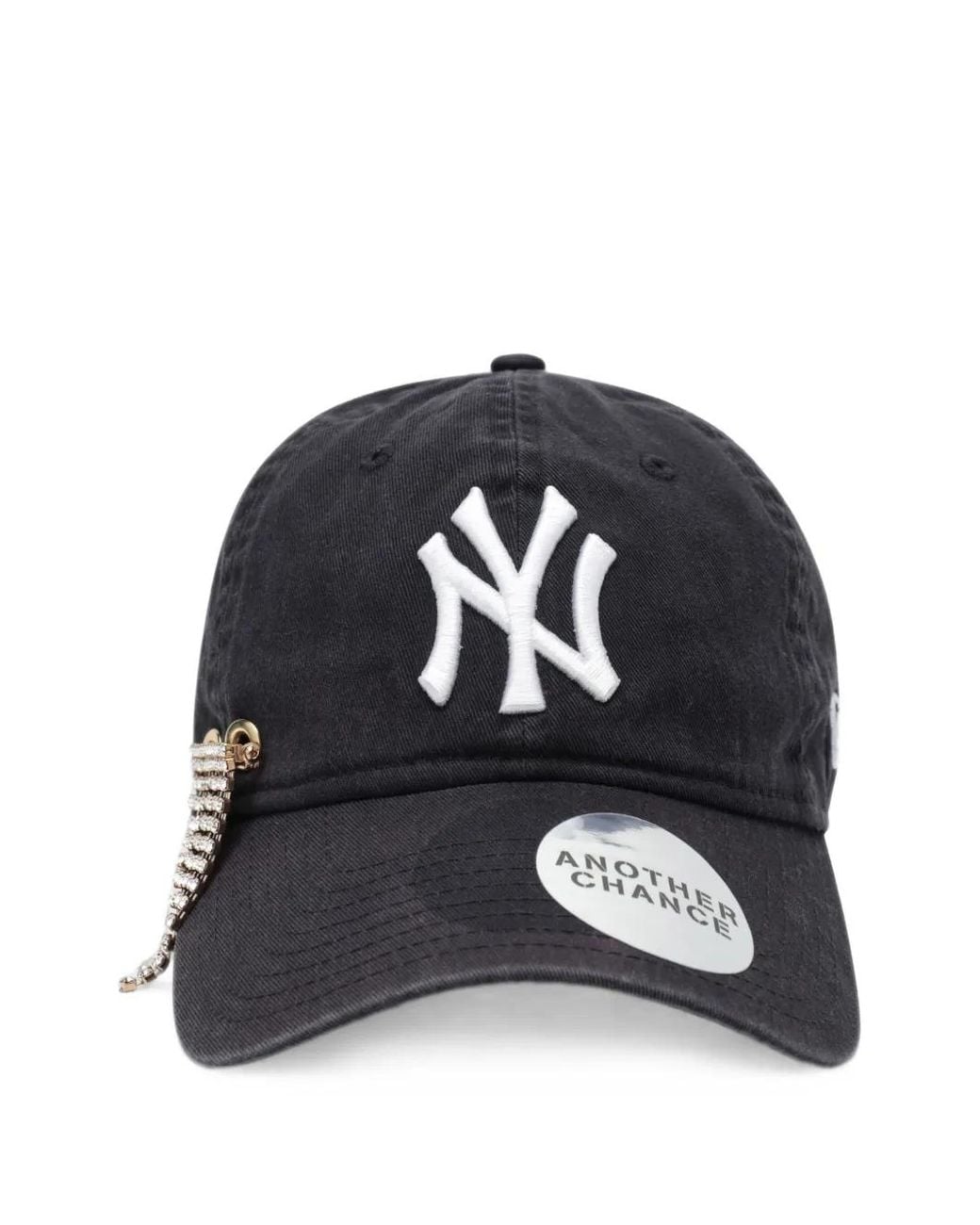 ANOTHER CHANCE Black Crystal-Embellished Logo-Embroidered Cap for men