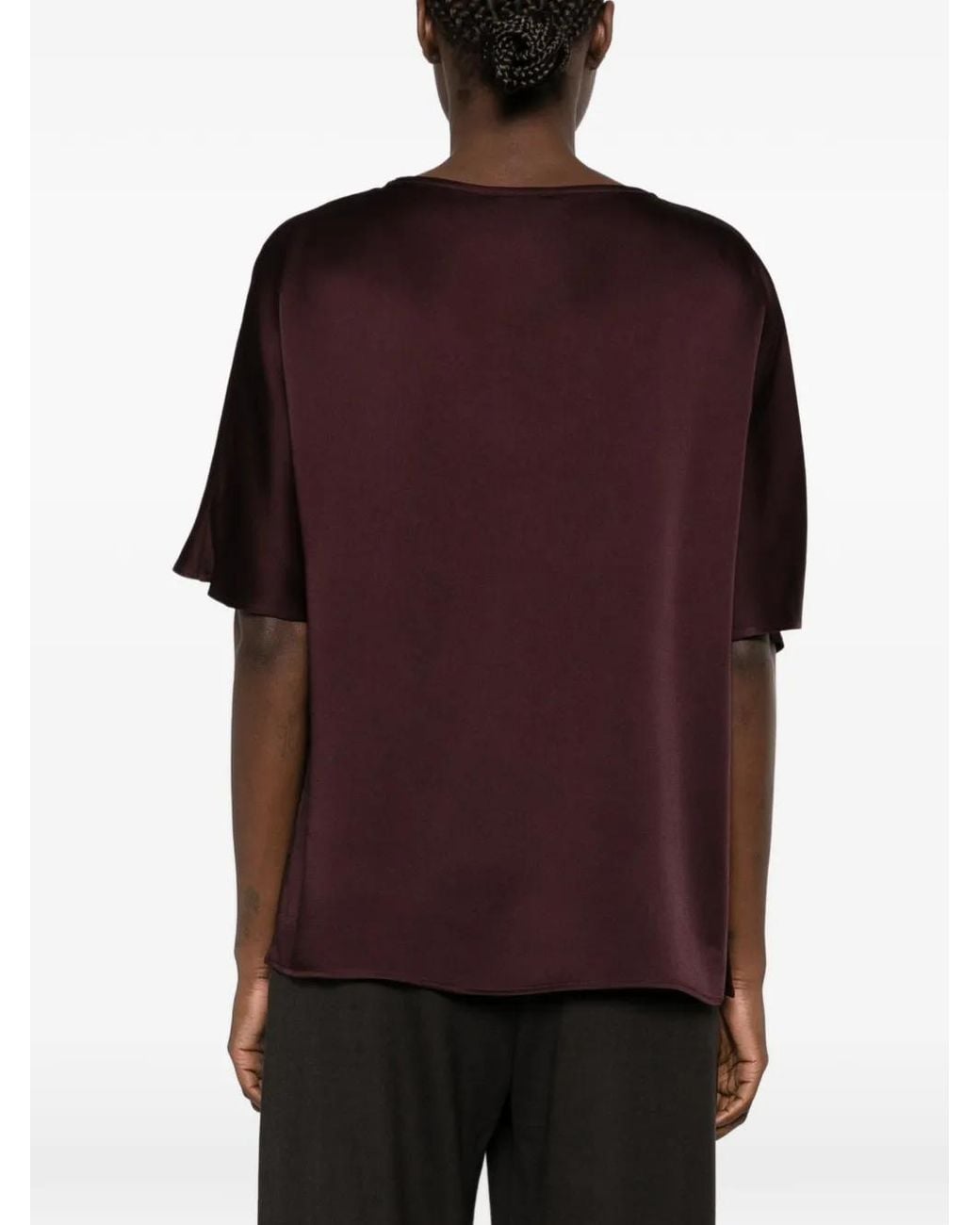 Antonelli Purple Angiolieri Satin-Finish Short-Sleeve T-Shirt